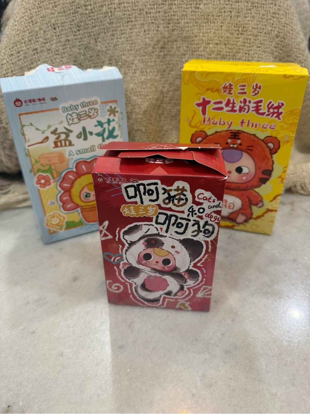 Bundle of 3 Baby Three Blind Boxes from various sets.